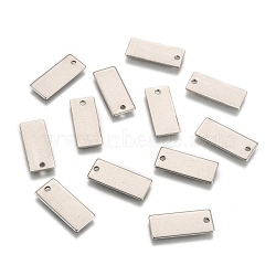 Tarnish Resistant 304 Stainless Steel Stamping Blank Tag Pendants, Rectangle, Stainless Steel Color, 21x9x1mm, Hole: 1.5mm(STAS-S028-05)