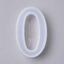 Silicone Molds, Resin Casting Molds, For UV Resin, Epoxy Resin Jewelry Making, Number, Num.0, 4.3x2.6x1.1cm(DIY-L023-19F)