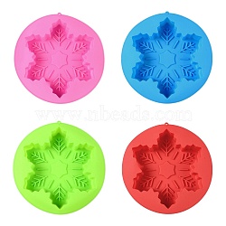 Snowflake DIY Food Grade Silicone Mold, Cake Molds (Random Color is not Necessarily The Color of the Picture), Random Color, 234x230x36mm, Inner Diameter: 200x175mm(DIY-K075-35)