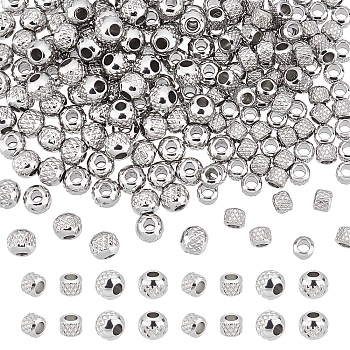 DICOSMETIC 200Pcs 2 Style 304 Stainless Steel Beads, Rondelle, Stainless Steel Color, 3~4x2.5~3.5mm, Hole: 1.7mm, 100pcs/style