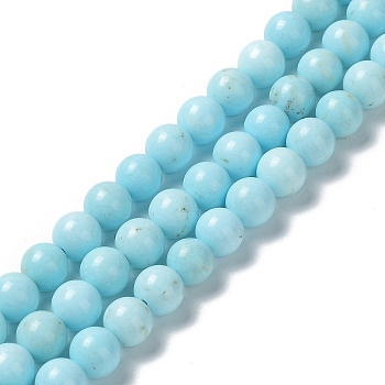 Natural Howlite Beads Strands, Dyed, Round, 8.5mm, Hole: 1mm, about 49pcs/strand, 15.59''(39.6cm)