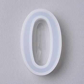 Silicone Molds, Resin Casting Molds, For UV Resin, Epoxy Resin Jewelry Making, Number, Num.0, 4.3x2.6x1.1cm