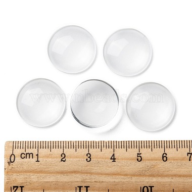 Прозрачные стеклянные кабошоны(X-GGLA-R026-20mm)-5