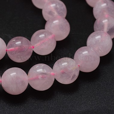 Madagascar naturel rose perles de quartz brins(G-K285-33-8mm-02)-3