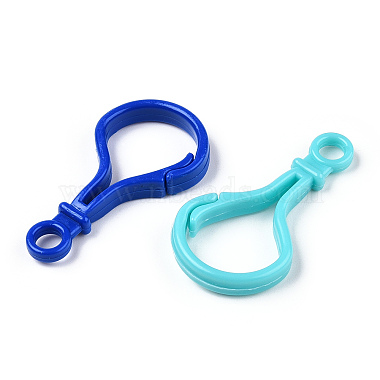 Opaque Solid Color Bulb Shaped Plastic Push Gate Snap Keychain Clasp Findings(KY-N022-08)-3
