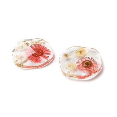 Inner Dried Flower Transparent Resin Pendants(RESI-A043-04B)-2