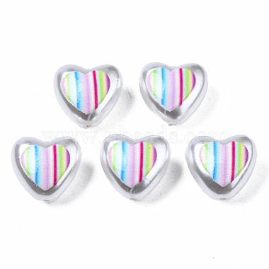 Colorful Heart ABS Plastic Beads