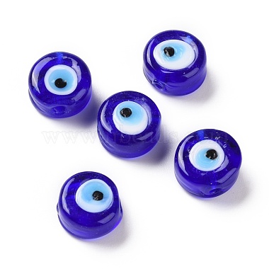 Handmade Evil Eye Lampwork Beads(LAMP-E026-02B)-1