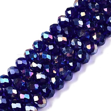 Blue Rondelle Glass Beads