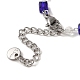 Rondelle Cube Glass & Brass Link Chain Bracelets(BJEW-L685-09P)-3