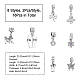 16Pcs 8 Styles Rack Plating Alloy Crystal Rhinestone European Dangle Charms(FIND-CA0007-73)-2