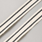 Cotton Ribbon, for Clothes Accessories, Black, 3/8 inch(10mm), 10yard/roll(OCOR-WH0111-24A-02)