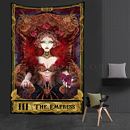 Rectangle with Tarot Polyester Decoration Backdrops, Photography Background Banner Decoration for Party Home Decoration, The Empress III, 95x73mm(WICR-PW0001-34A-04)