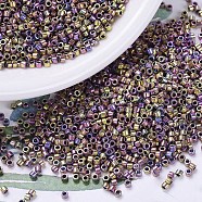 MIYUKI Delica Beads, Cylinder, Japanese Seed Beads, 11/0, (DB0541) Spectrum Gold(Palladium Plated AB), 1.3x1.6mm, Hole: 0.8mm, about 2000pcs/10g(X-SEED-J020-DB0541)