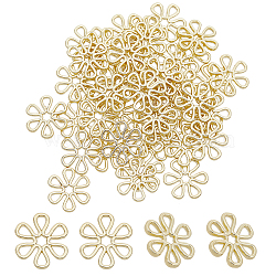 Globleland 50Pcs Alloy Filigree Joiners Links, Flower, Light Gold, 18x16.5x2mm(FIND-GL0001-70)