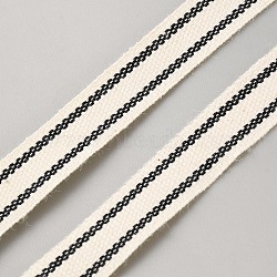 Cotton Ribbon, for Clothes Accessories, Black, 3/8 inch(10mm), 10yard/roll(OCOR-WH0111-24A-02)