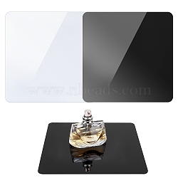 Elite 4Pcs 2 Colors Acrylic Reflection Display Board, Photographic Plate, Photography Props, Square, Mixed Color, 200x200x2mm, 2pcs/color(AJEW-PH0003-32)