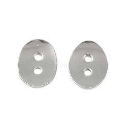 Non-Tarnish 201 Stainless Steel Connector Charms, Oval Links, Stainless Steel Color, 14x11x2mm, Hole: 1.8mm(STAS-C108-40P)