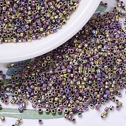 MIYUKI Delica Beads, Cylinder, Japanese Seed Beads, 11/0, (DB0541) Spectrum Gold(Palladium Plated AB), 1.3x1.6mm, Hole: 0.8mm, about 2000pcs/10g(X-SEED-J020-DB0541)