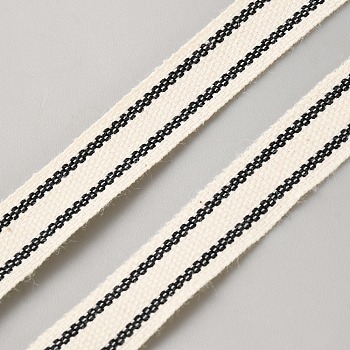 Cotton Ribbon, for Clothes Accessories, Black, 3/8 inch(10mm), 10yard/roll