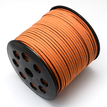 Eco-Friendly Faux Suede Cord, Faux Suede Lace, Chocolate, 3.0x1.4mm, about 98.42 yards(90m)/roll