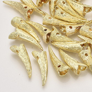 Alloy Pendants, Ivory Shape, Light Gold, 30x10x11.5mm, Hole: 2.5mm