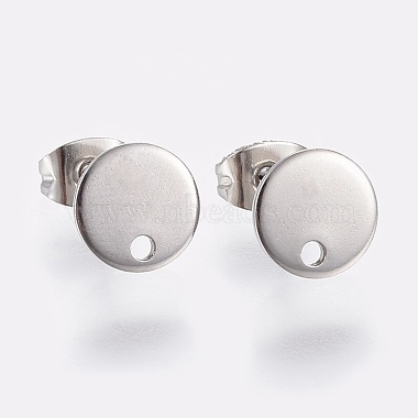 304 Stainless Steel Stud Earring Findings(X-STAS-K184-01-01P)-1