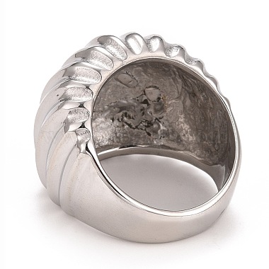 Bague épaisse texturée en acier inoxydable anti-ternissement 304 pour hommes et femmes(RJEW-B040-17P)-3