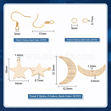 DIY Moon & Star Dangle Earring Making Kit(DIY-UN0004-31)-3