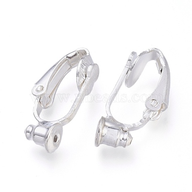 Brass Clip-on Earring Converters Findings(KK-Q115-S)-5