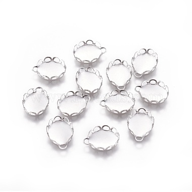Stainless Steel Color Oval Stainless Steel Cabochon Settings