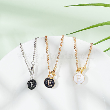 Flat Round with Letter Alloy Enamel Wine Glass Charms(AJEW-AB00184-05)-4