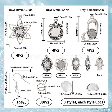 DIY Blank Dome Earrings Making Kit(DIY-SC0021-60)-2