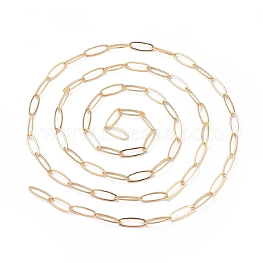 Soldered Brass Paperclip Chains(CHC-G005-24G)-3