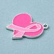 Breast Cancer Pink Awareness Ribbon Theme Alloy Enamel Pendants(ENAM-A147-01C)-2