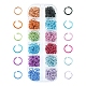600шт. 12 наборы колец из алюминиевой проволоки разных цветов(DIY-FS0004-14)-1