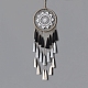 Iron Bohemian Woven Web/Net with Feather Pendant Decorations(PW-WG18535-04)-1