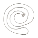 колье-цепочка из стерлингового серебра с родиевым покрытием в виде змеи(NJEW-M153-15A-20)-2