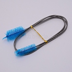 304 Stainless Steel PP Cleaner Double Ended Elastic Hose Pipe, Flexible Drain Brush, Dodger Blue, 1670x3.5mm(AJEW-WH0188-74B)