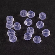 Eco-Friendly Silicone Ear Nuts, Earring Backs, Half Drilled, Round, Clear, 6.5mm, Hole: 0.8mm, 300pc/bag(FIND-P029-10A)
