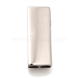 304 Stainless Steel Beads, Rectangle, Stainless Steel Color, 29x11.5x5.5mm, Hole: 4.5x3.5mm(STAS-G350-33P)