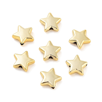 CCB Plastic Beads, Star, Golden, 9x10x3.5mm, Hole: 1.6mm