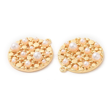 laiton avec pendentifs en perles d'imitation acryliques(KK-G468-23G)-2