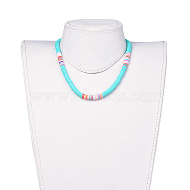 Handmade Polymer Clay Heishi Beaded Necklaces(NJEW-JN02448)-5