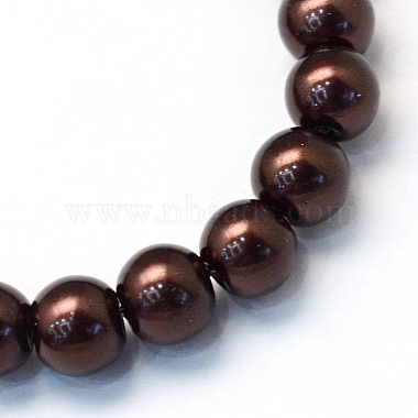 Baking Painted Pearlized Glass Pearl Round Bead Strands(HY-Q003-6mm-40)-2