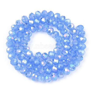 perles en verre plaquent brins(EGLA-A034-J8mm-B08)-2