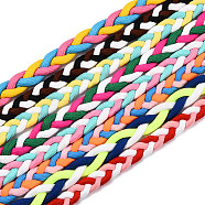Braided Nylon Cord Mobile Straps, with Alloy Clasp Findings, Mixed Color, 124~130x1.1~1.5x0.5~0.7cm(MOBA-N001-01)