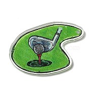 Opaque Acrylic Pendants, Golf, Sports, 51x34x2mm, Hole: 2mm(OACR-Z007-02A)