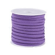 3x1.5mm Flat Faux Suede Cord, Faux Suede Lace, Medium Orchid, about 5.46 yards(5m)/roll(X-LW-R003-32)