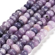 Natural Lilac Jade Beads Strands, Nuggets, Tumbled Stone, 4~9x8~11.5x7~10mm, Hole: 1mm, about 54~58pcs/strand, 15.12~15.35 inch(38.4~39cm)(G-G053-C01-01)